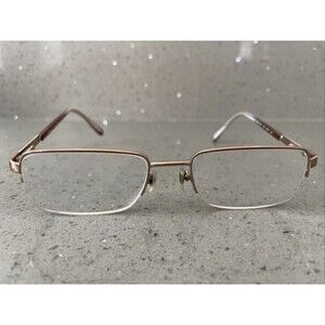 Versace MOD 1066 1053 Gold Brown Half Rim Eyeglasses Frames ONLY 50-18 135 Italy